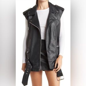 NWT Walter Baker Leather Edie Motorcycle Vest